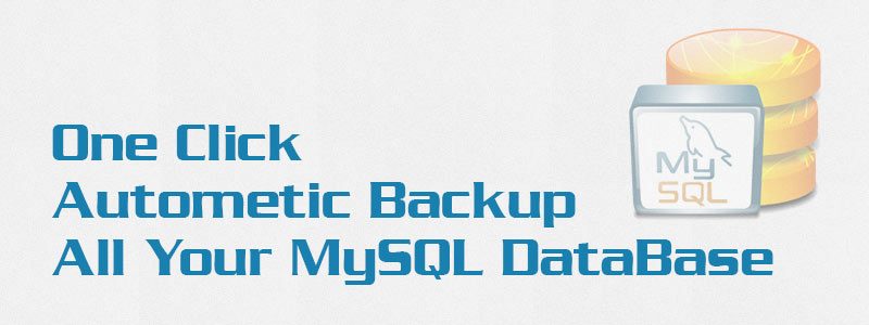 One Click Autometic Backup All Your MySQL DataBase 800x300 - One Click Automatic Backup All Your MySQL Database in zip format on Windows