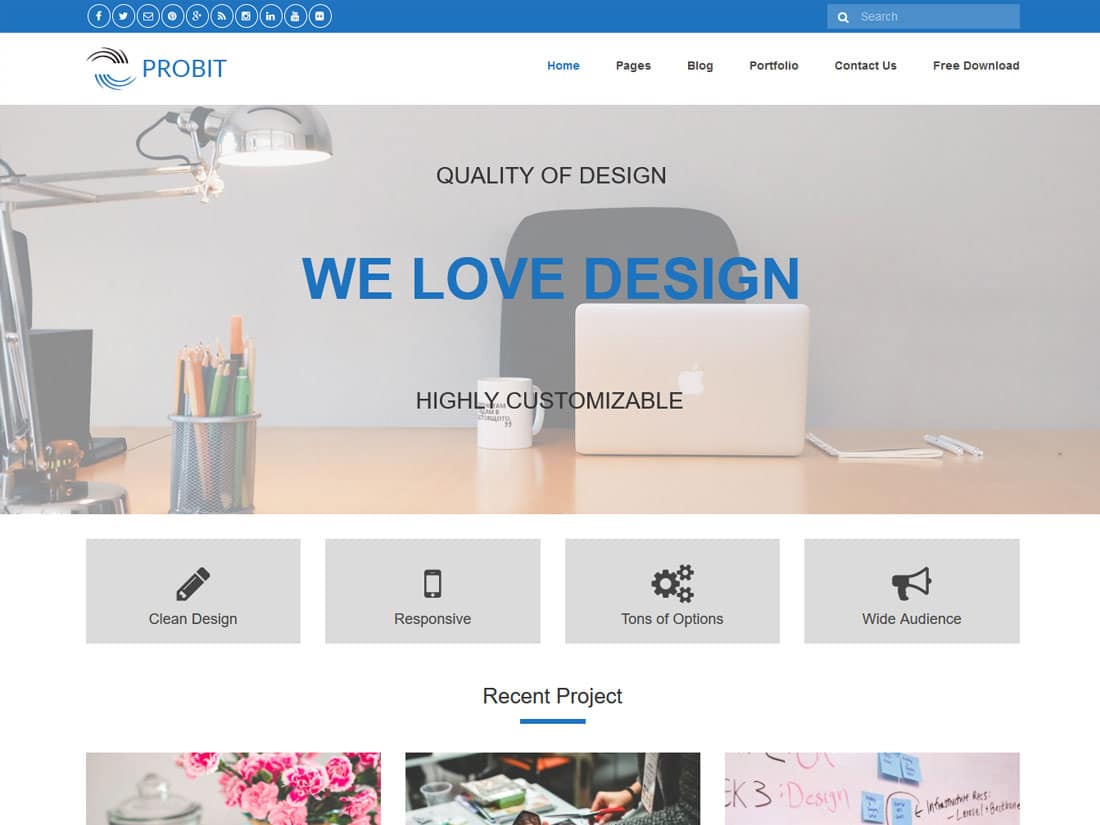 probit lite - 10+ Best Free & Responsive WordPress Themes 2016