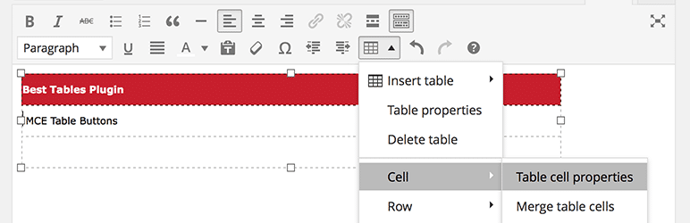 WordPress Table Plugin MCE Table Buttons - 10 Must-have Best Free WordPress Plugins 2017 - Part 1