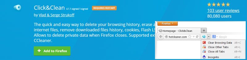 Firefox Privacy control Click Clean - Must Have (or Try) Best Firefox Addons 2017
