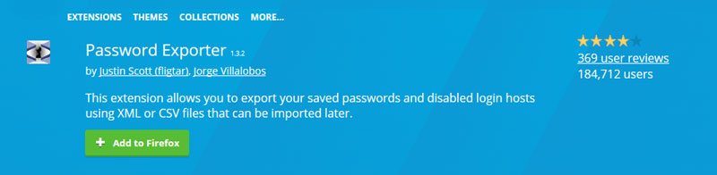 import export saved password - Must Have (or Try) Best Firefox Addons 2017