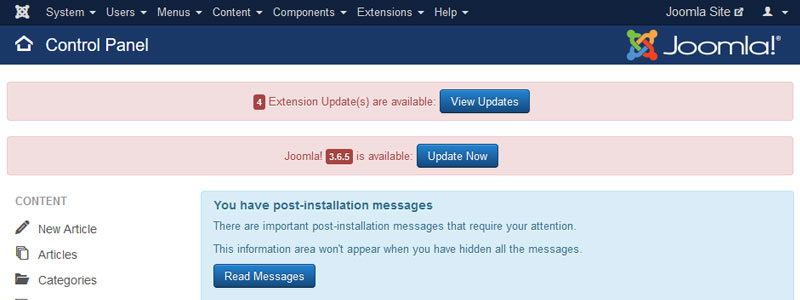 Keep Joomla Extensions up to date - How to Speed Up Joomla To Improve Site Performance