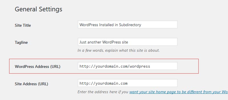 moving an existing WordPress install from the root directory to a subdirectory - Steps to Install or Move WordPress Site to a Subdirectory