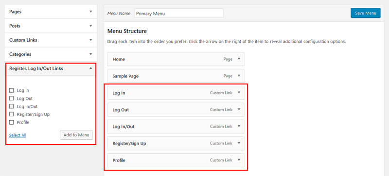 Register Login Logout Profile Links Without WordPress Plugin - WordPress Login, Logout Menu Link Without a Plugin